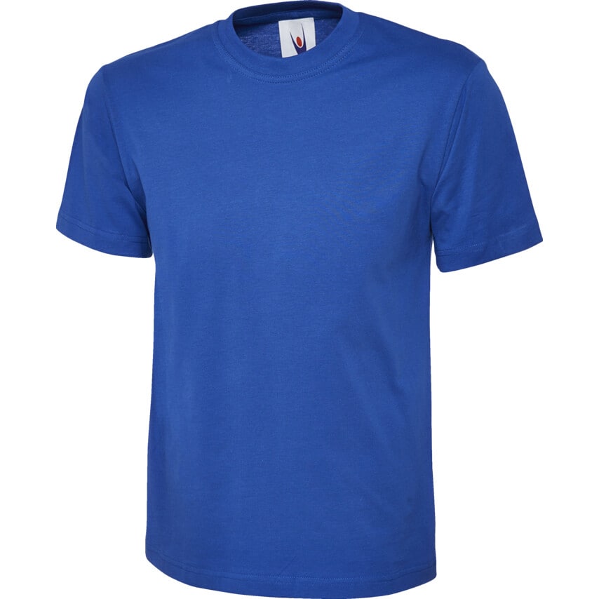 T-shirt, Men, Royal Blue, Cotton, Short Sleeve, S