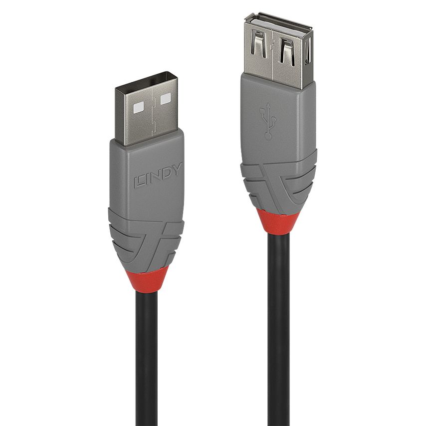 Lindy 3m USB 2.0 Type A Extension Cable, Anthra Line - 36704