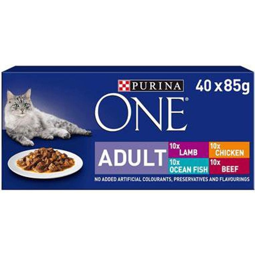 ONE Adult Cat Food Mini Fillets in Gravy 40x85g