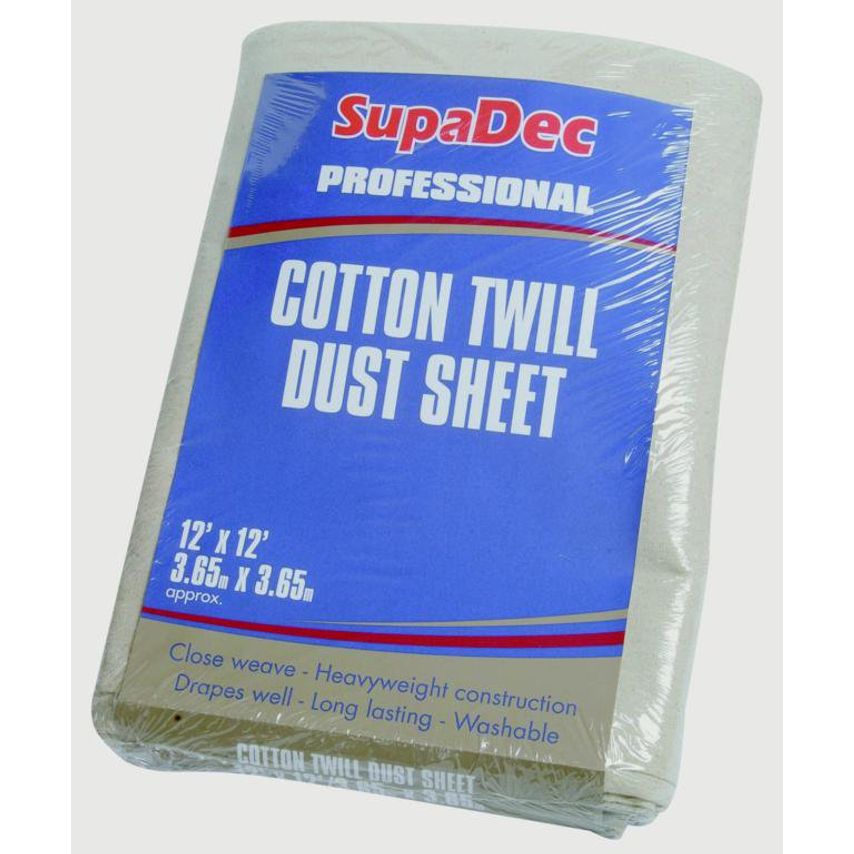 Large Cotton Twill Dust Sheet (3.6m x 3.6m)
