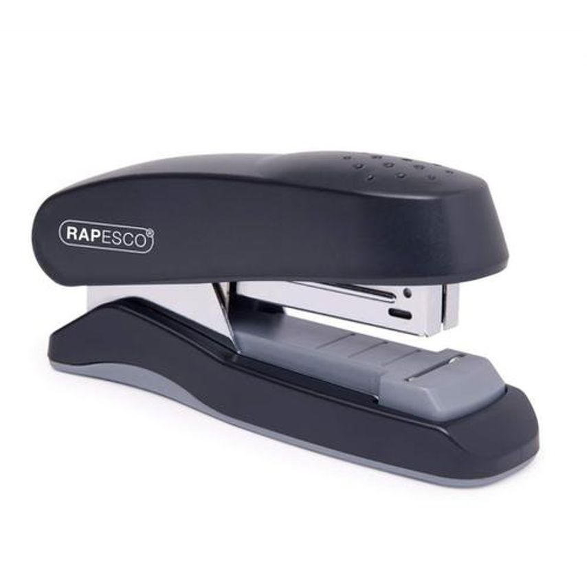 Rapesco Flat Clinch Stapler Half Strip 26/6 Black Ref 1064  - Picture 1 of 1