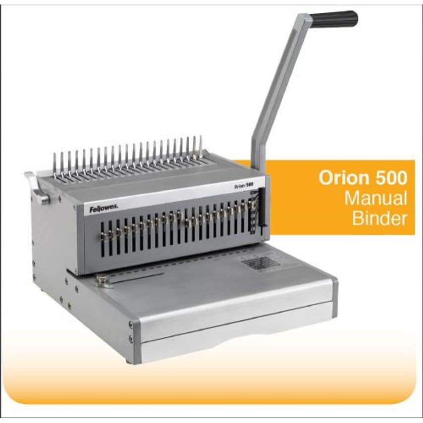 Shop Fellowes Orion 500 Comb Binder Manual Capacity 500 Sheets Ref 5642601 Binding Machines