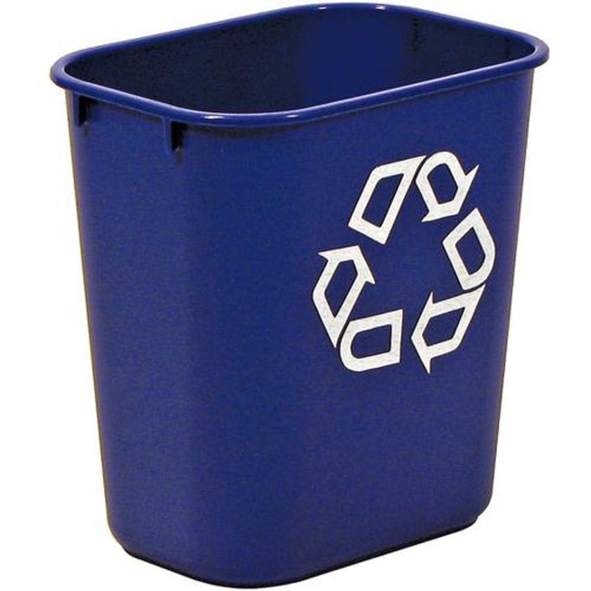 Rubbermaid Waste Basket Polyethylene Rectangular 26.6L 365 x 260 x 380mm Blue Re