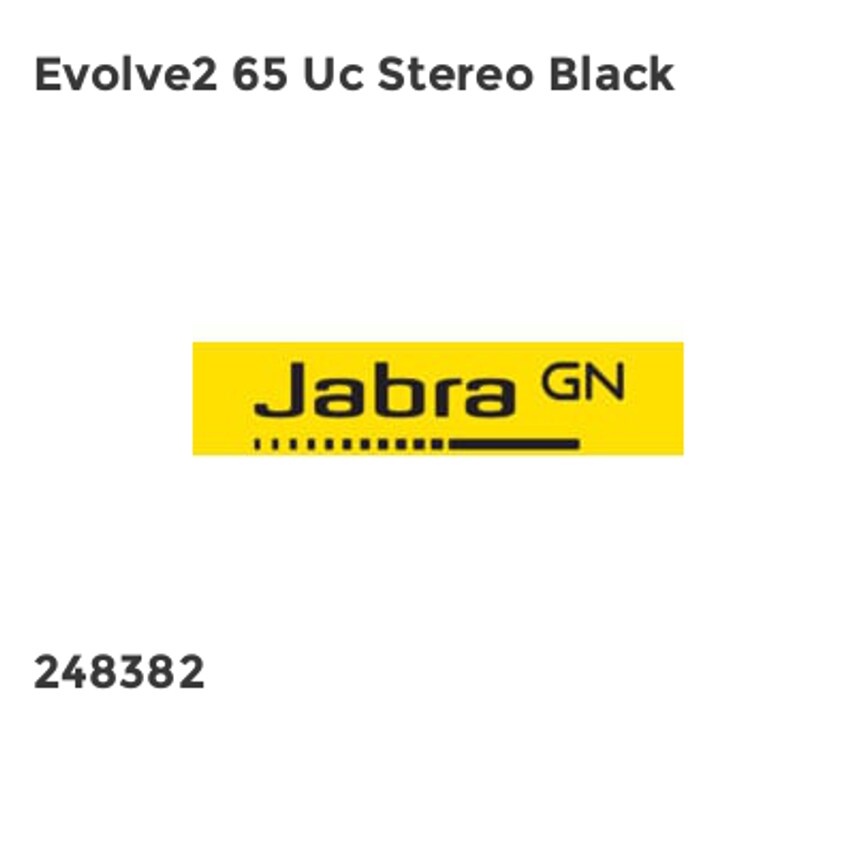 Jabra Evolve2 65 Uc Stereo Black