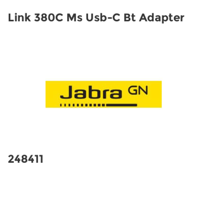 Jabra Link 380C Ms Usb-C Bt Adapter