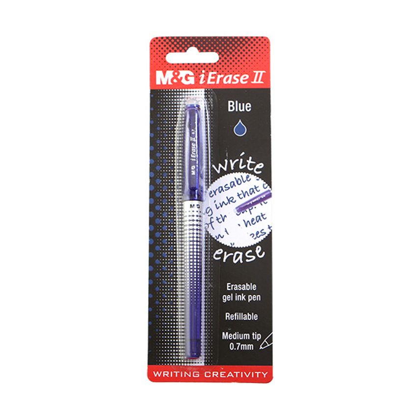 M&G i-Erase II Retail Blister Pack, Pack of 144 Blue (12 Packs of 12 Pens)