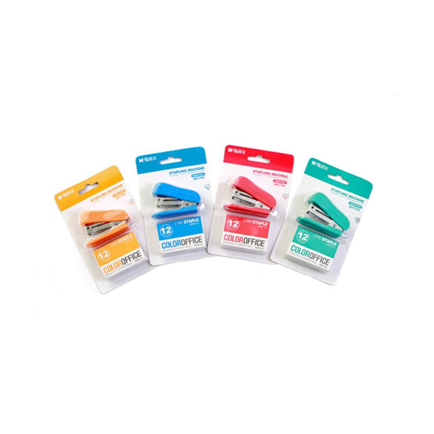 M&G Stapler - Mini Half Strip - with Size 10 Staples - Red