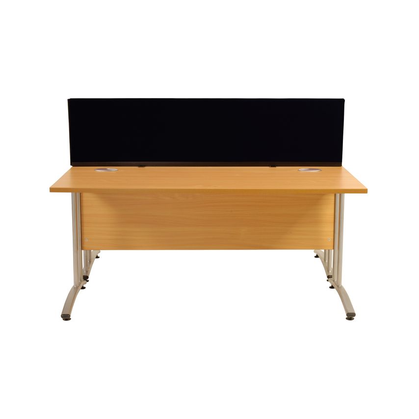 Pinewood Associates Straight Desk Mounted Partition W800mm x H400mm Woolmix Fabr