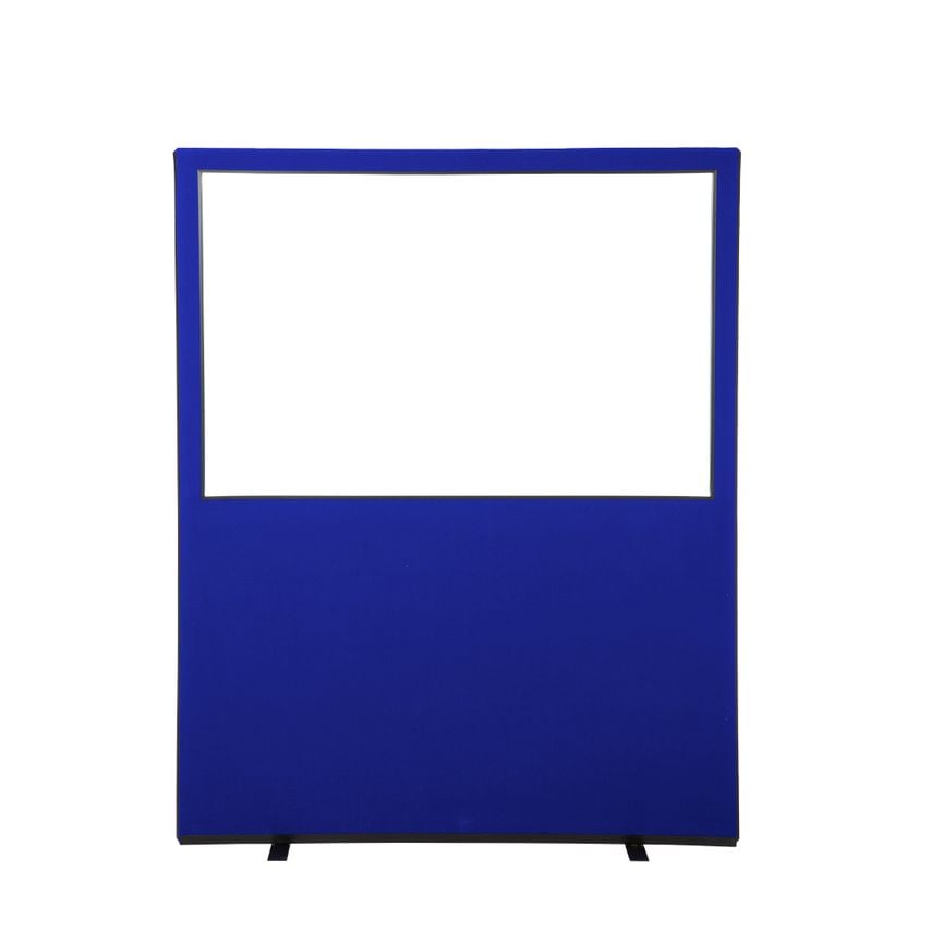 Pinewood Associates Free Standing Glazed Office Screen 1200mm Wide 1500mm Height