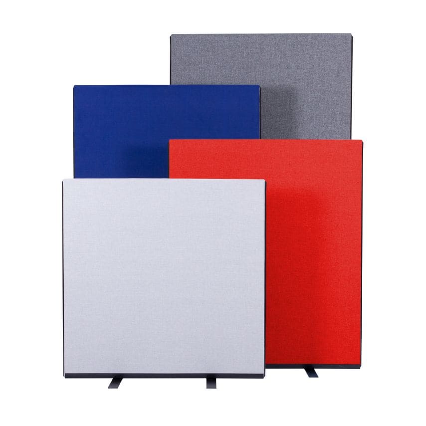 Pinewood Associates Office Screen 1000mm Wide 1500mm Height Woolmix Fabric Black