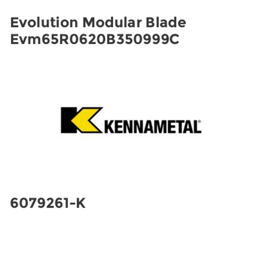 Kennametal Evolution Modular Blade Evm65R0620B350999C