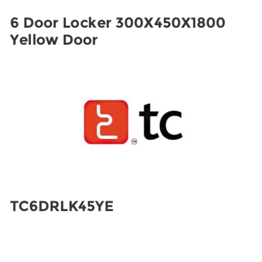 Tc 6 Door Locker 300 x 450 x 1800 Yellow Door