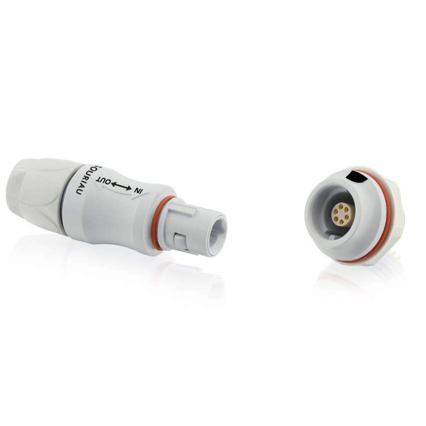 JMX Series - Plastic Push-Pull Connector - Circular Connectors, Jam Nut - Front Mount, Receptacle