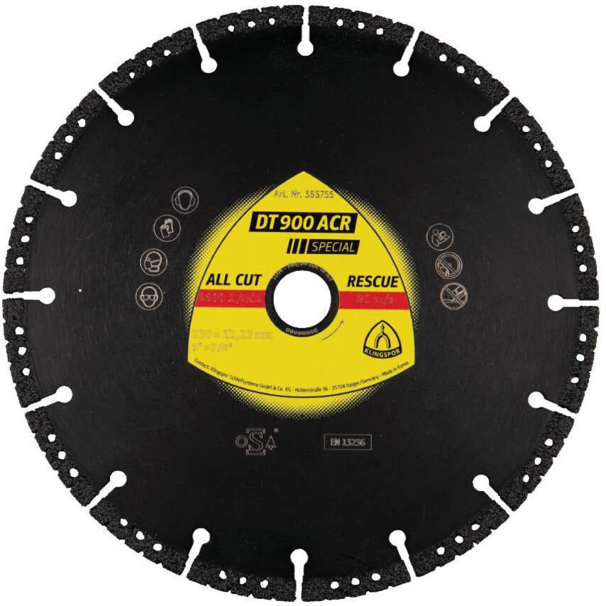 Klingspor 230X22MM DT900ACR Special Diamond Cutting Disc
