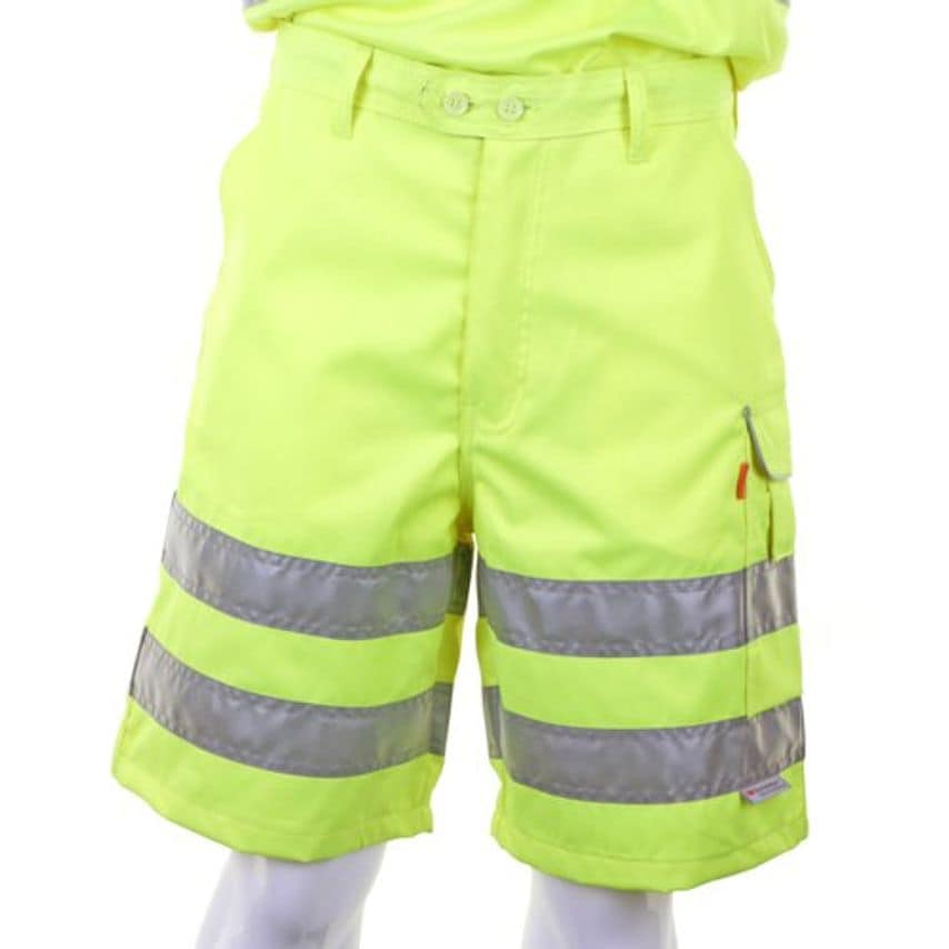 Poly-Cotton Workwear SAT YELLOW HIVIZ SHORTS 44