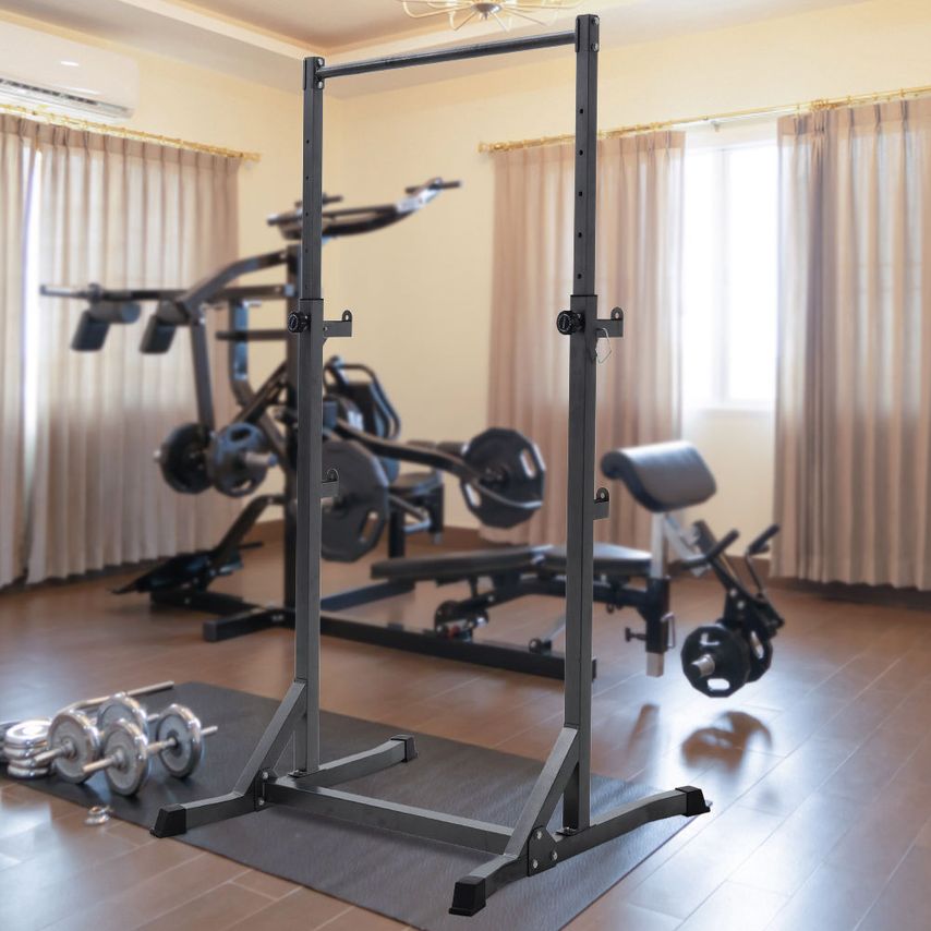 Shop Living and Home Adjustable Squat Rack Pull Up Bar Weight Lifting