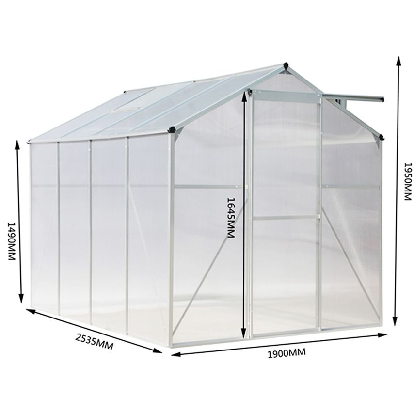 Living and Home Aluminium Hobby Greenhouse with Window Opening - Picture 5 of 5