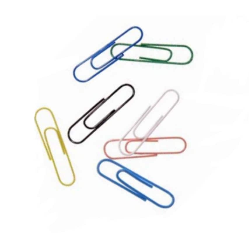 Valuex Paperclip Large Plain 33mm Assorted Colours (Box 100)