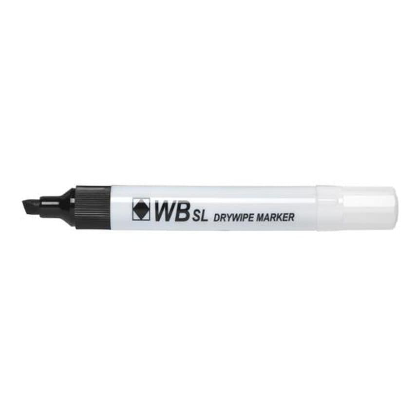 Valuex Whiteboard Marker Chisel Tip 2-5mm Line Black (Pack 10)