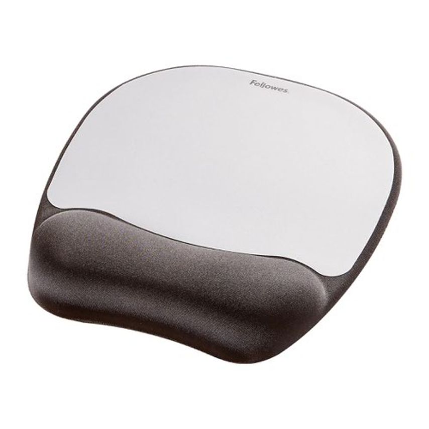 Memory Foam Mouse Pad and Wrist Rest Silver 9175801