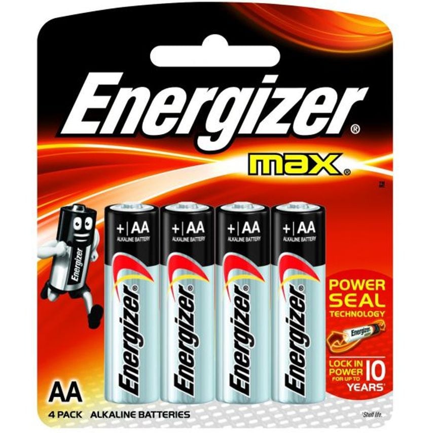 Energizer Max AA Alkaline Batteries (Pack 4)