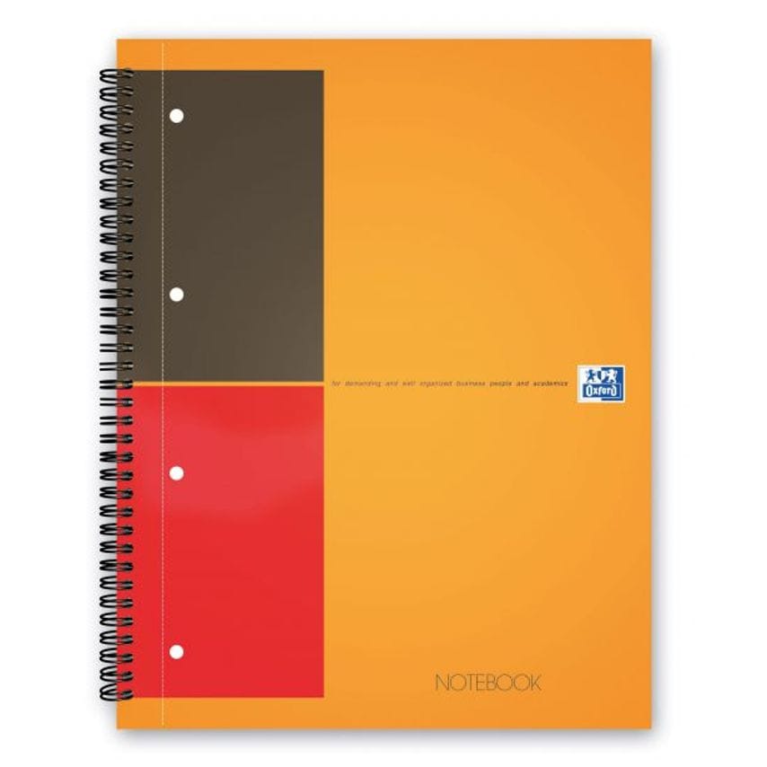 Oxford International Wirebound Notebook A4+ Perforated 160 Pages Orange 10010403
