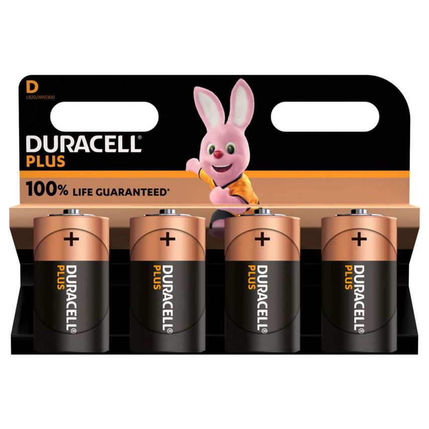 Duracell Duracell Plus D Battery PK4