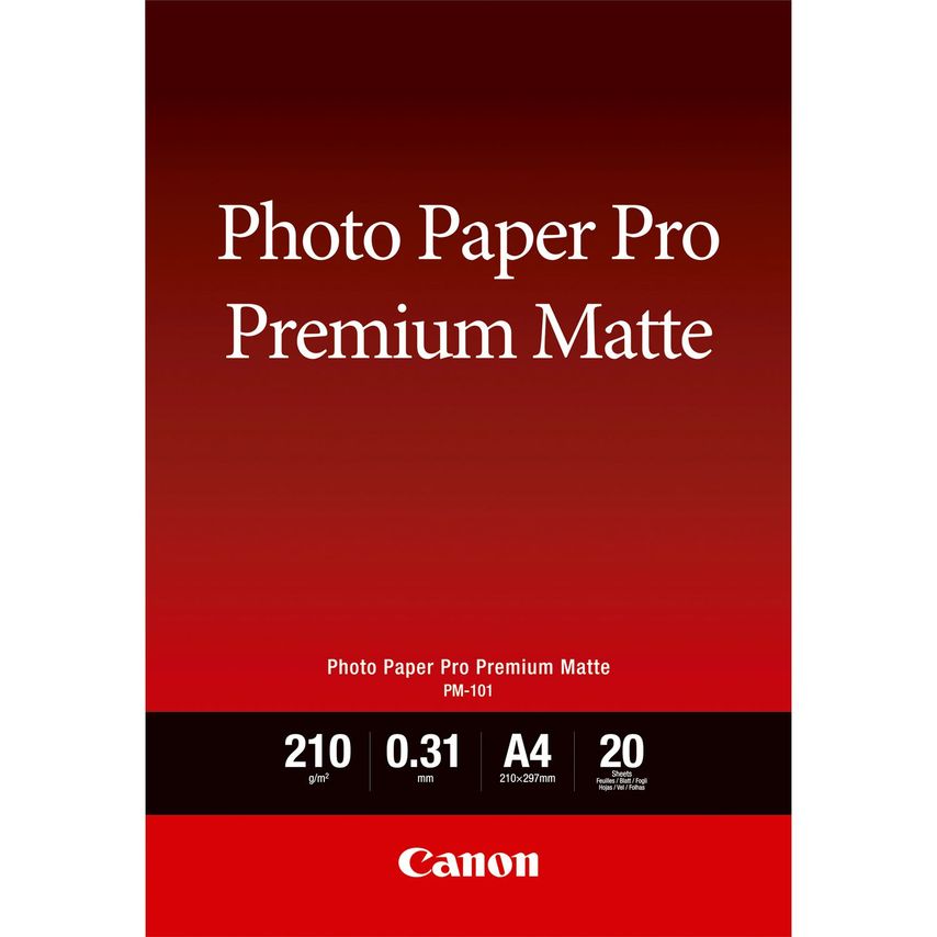 Canon PM-101 Premium A4 Matte Photo Paper 20 sheets - 8657B005
