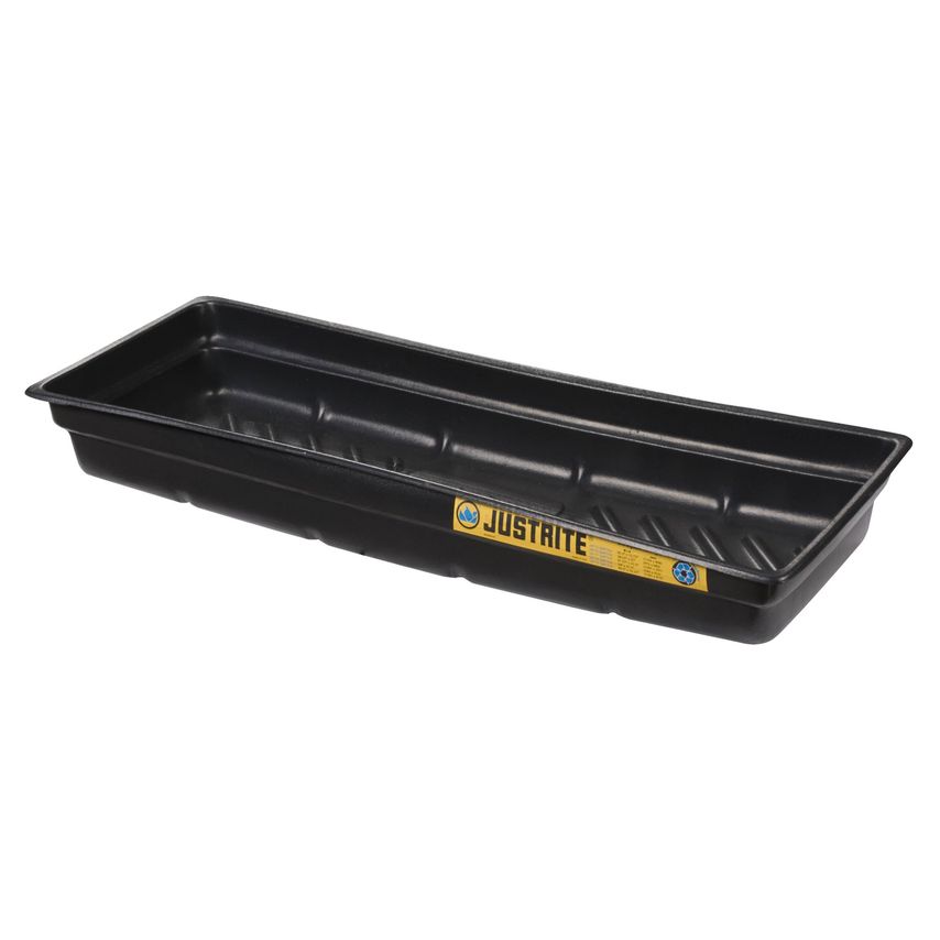 Justrite Ecopolyblend Spill Tray, Dims 46"W x 16"D x 5-1/2"H, Indoor or Outdoor