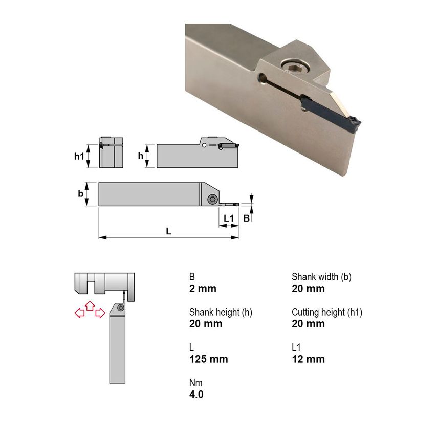 External Grooving Toolholder Zoro UK