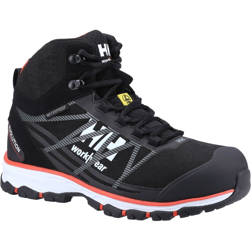 Helly Hansen Chelsea Evolution Mid Boots Safety Black Orange Size 37