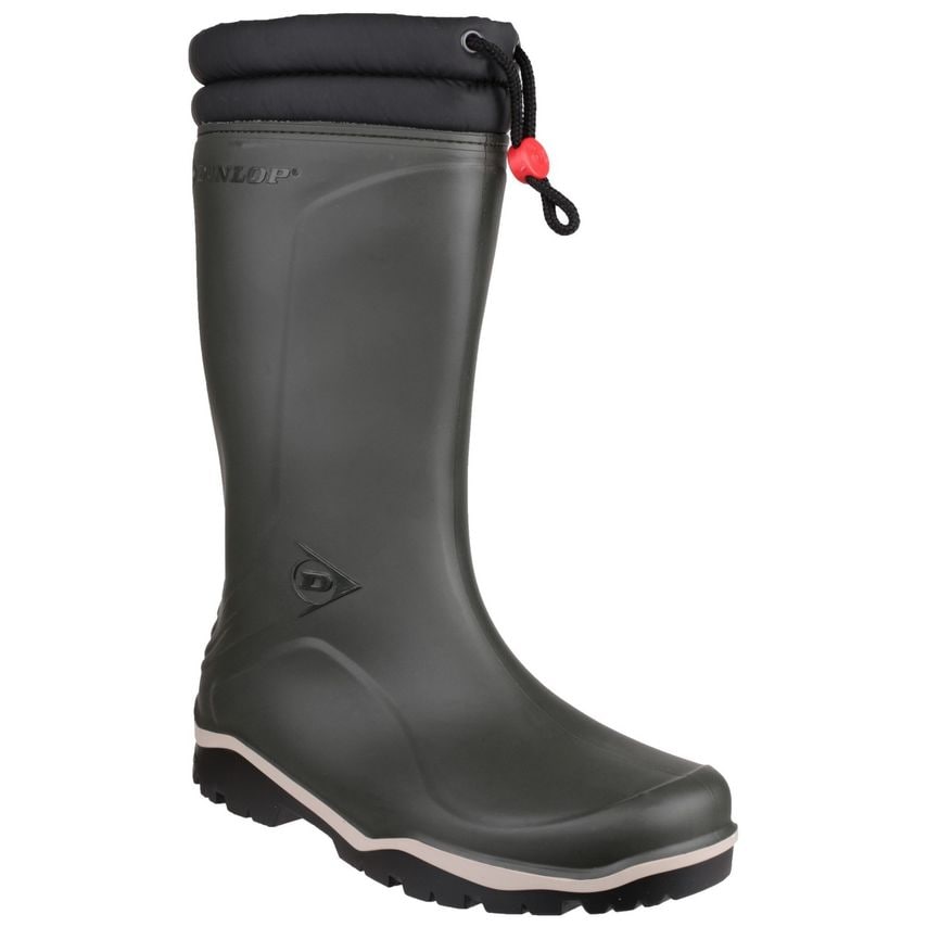 Dunlop Blizzard Plain Rubber Wellingtons Green Size 48