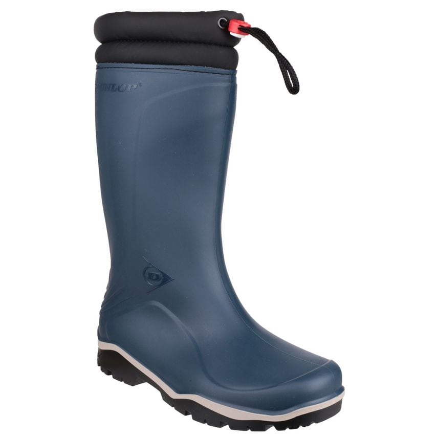 Dunlop Blizzard Plain Rubber Wellingtons Blue Size 48