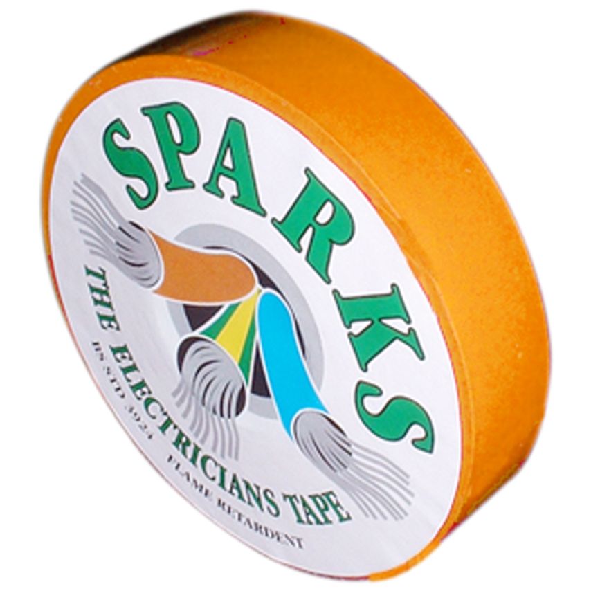 Sparks Electrical Insulation PVC Tape - Orange - 38mm x 33m - Case of 24