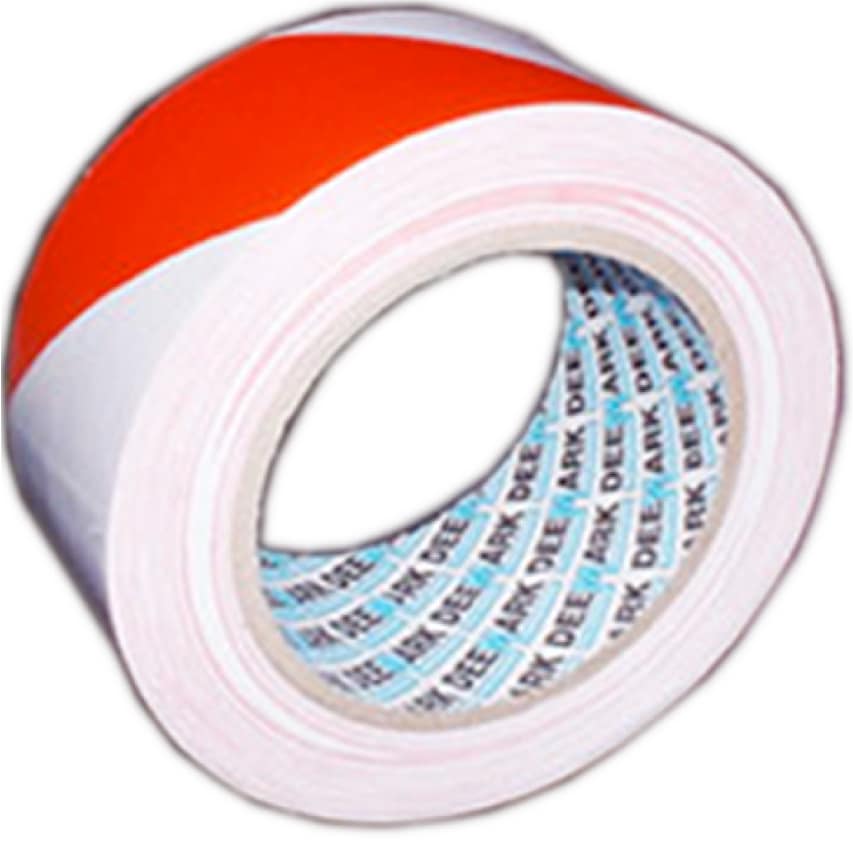 Deemark Hazard Marking Floor Tape - Red/White - 75mm x 33m - Case of 16