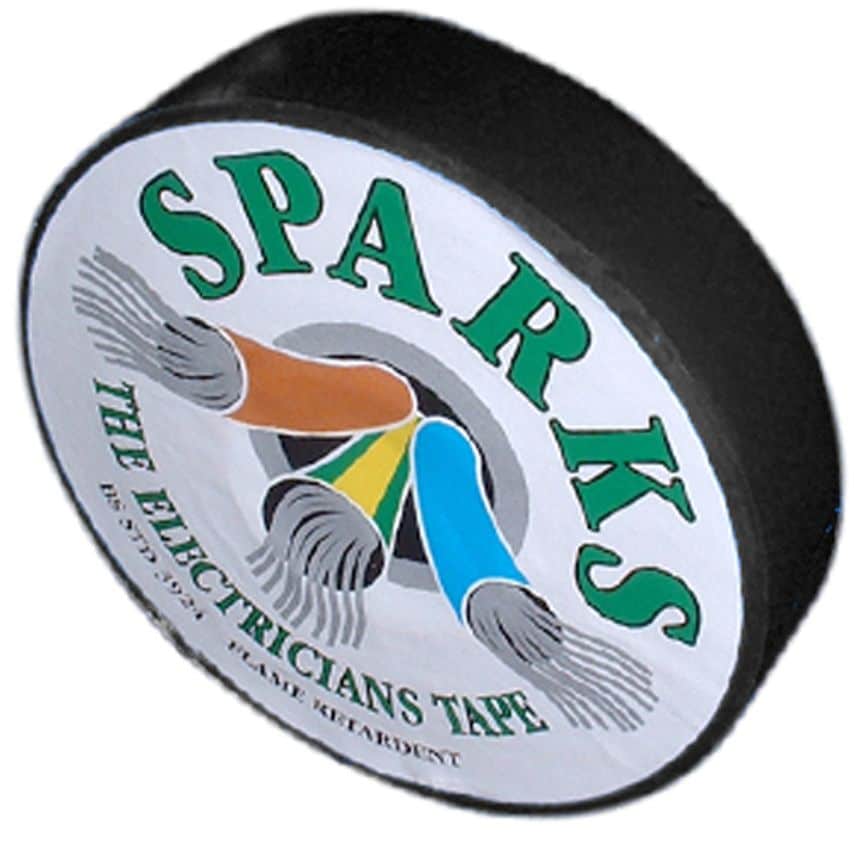 Sparks Electrical Insulation PVC Tape - Black - 19mm x 33m - Case of 48