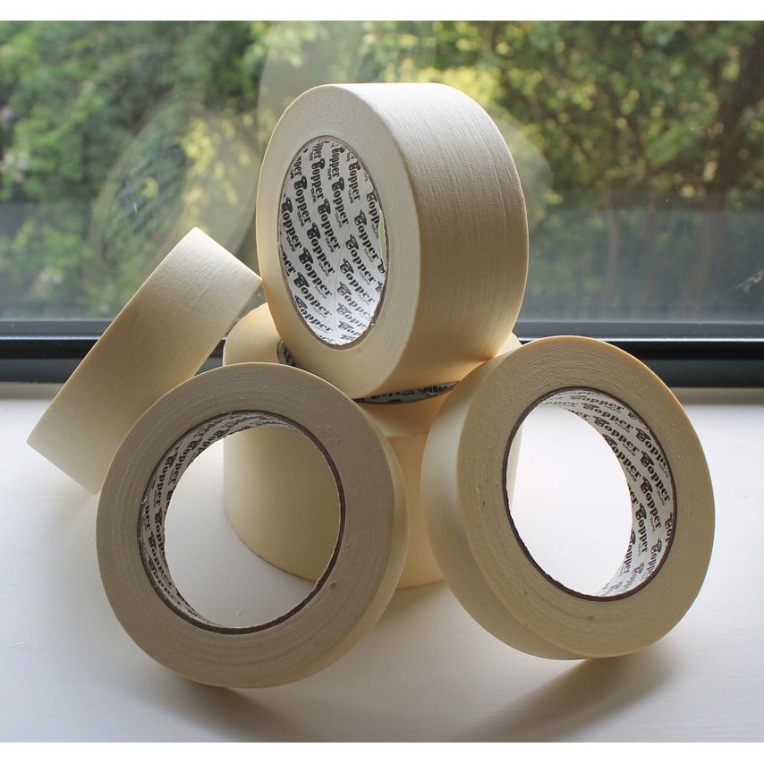 Topper Masking Tape 24mm x 50m 80 Degrees Waterproof Automotive Grade Masking Ta