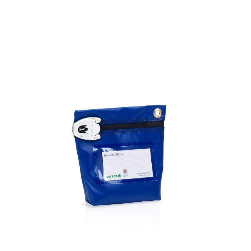 Versapak T2 High Secure Reusable Cash Bag (Small) WxHxD 152 x 178 x 50mm Blue