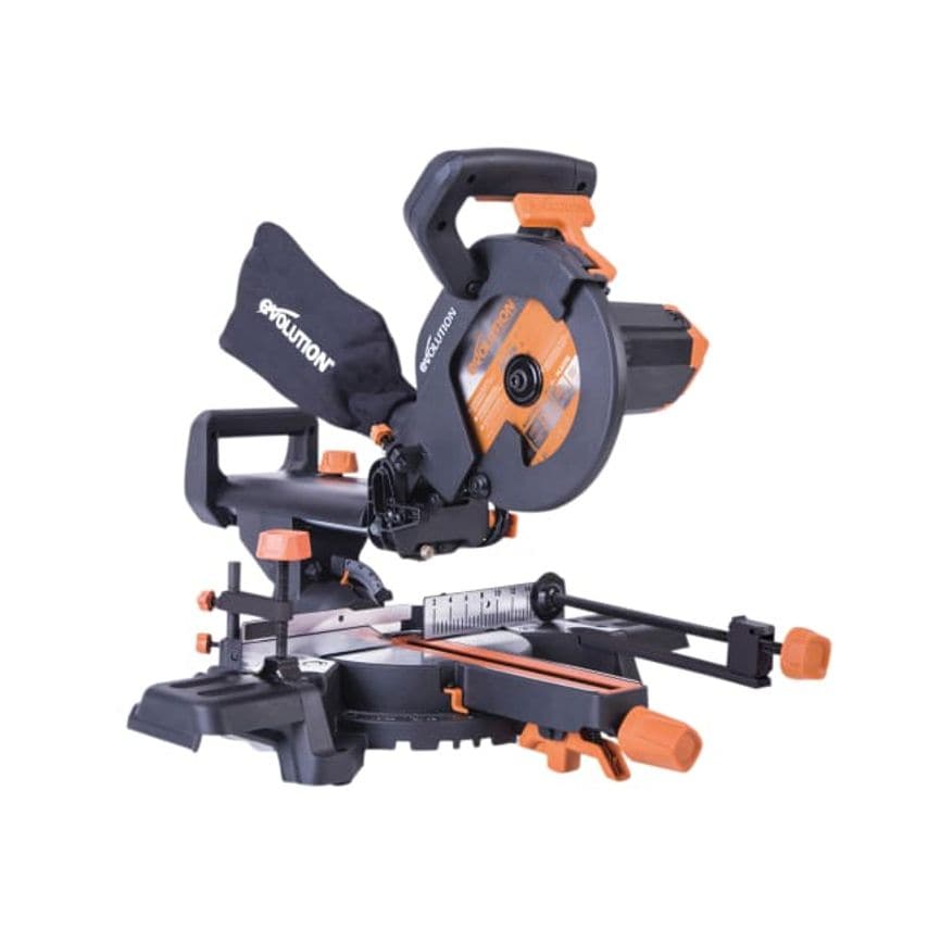Evolution Power Tools R210SMS+ Pro Multi-material Sliding Mitre Saw 210mm 1500W