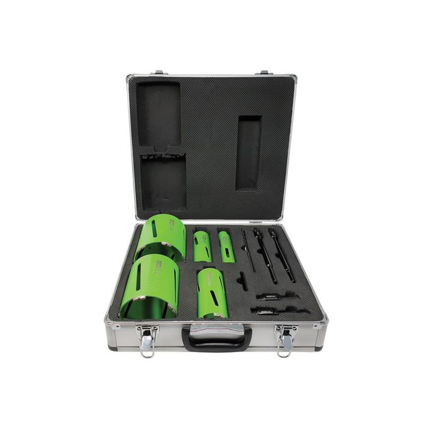 CorePlus DCDKIT11 Diamond Dry Core Drill Bit Set, 11 Piece CORDCDKIT11