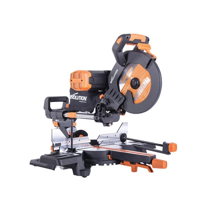 Evolution Power Tools R255SMS-DB+ Multi-Material Sliding Mitre Saw 255mm 2000W 2