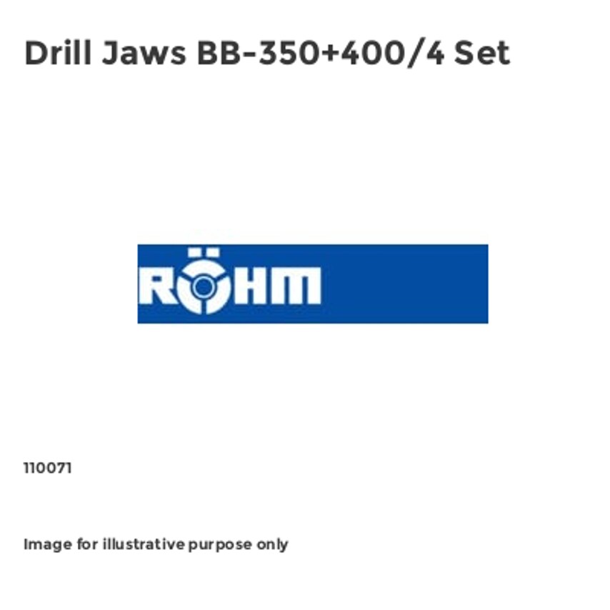 Rohm Drill Jaws BB-350+400/4 Set