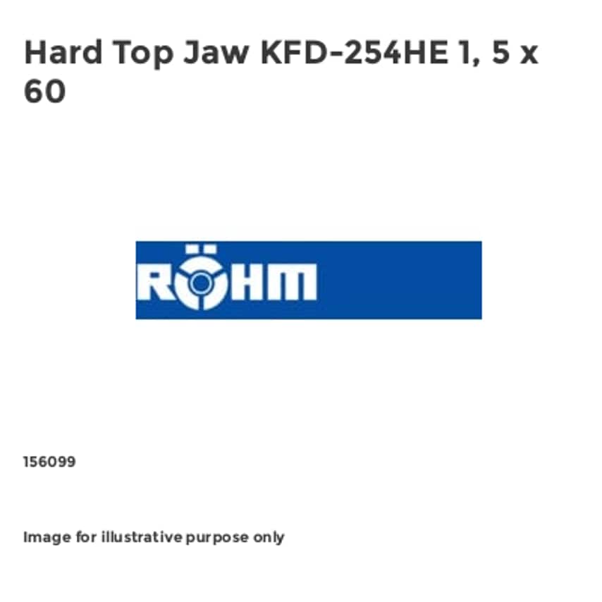 Rohm Hard Top Jaw KFD-254HE 1, 5 x 60