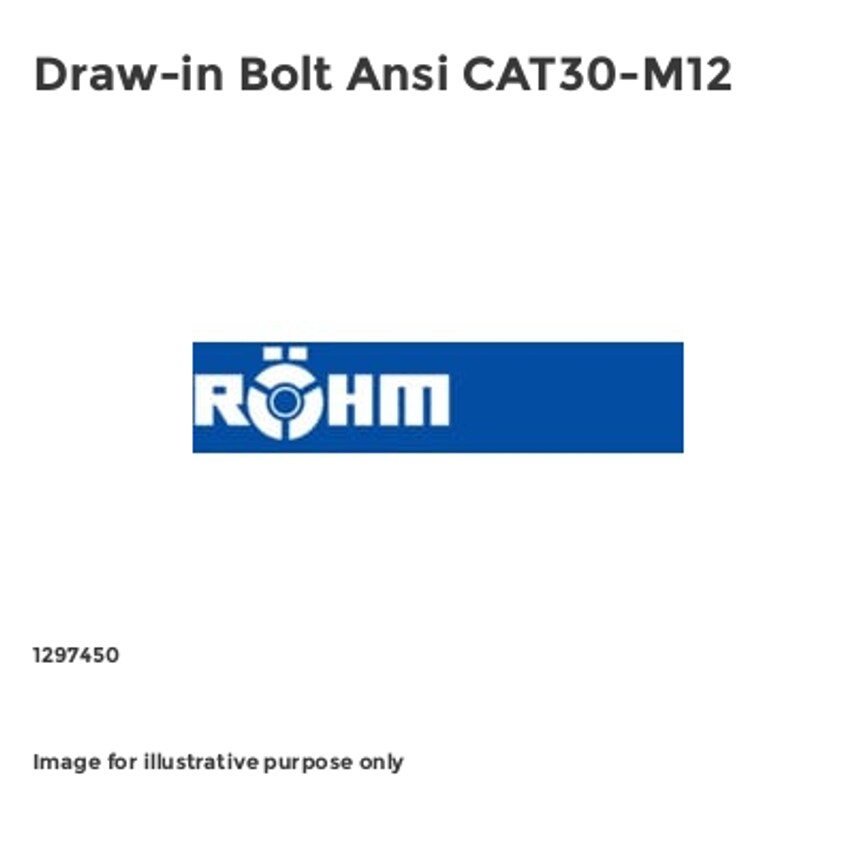 Rohm Draw-in Bolt Ansi CAT30-M12