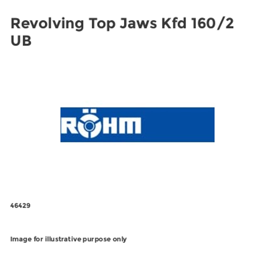 Rohm Revolving Top Jaws Kfd 160/2 UB