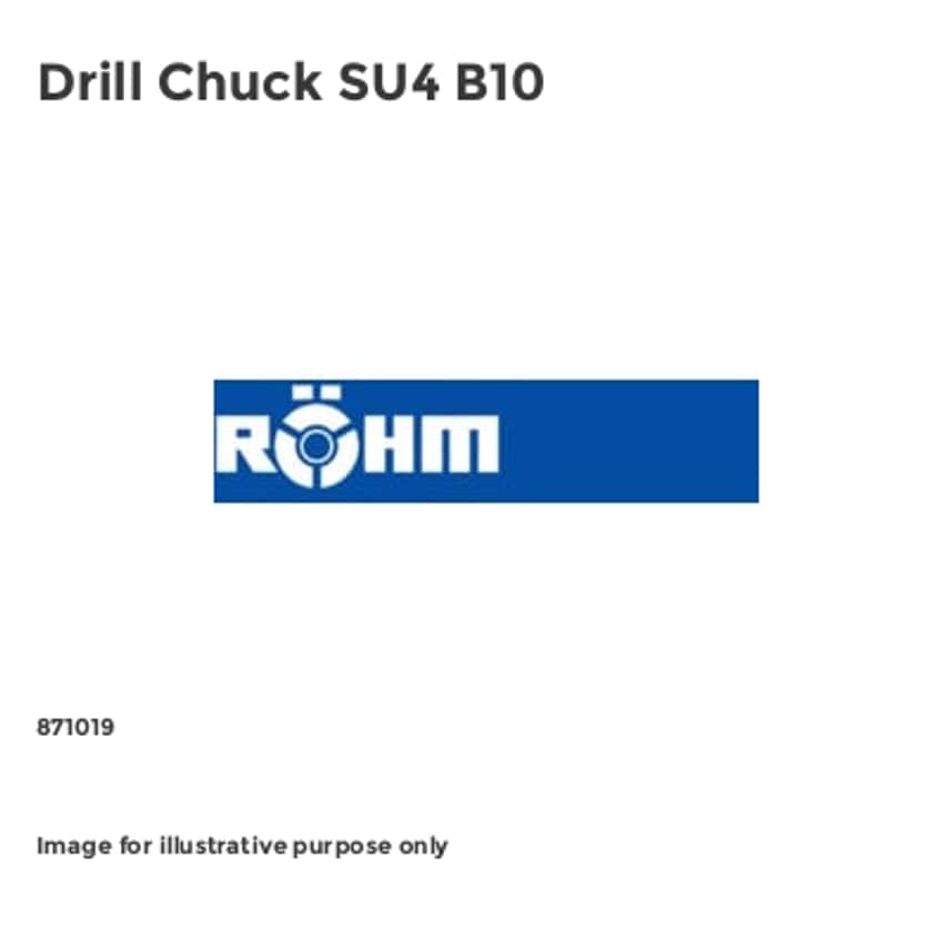 Rohm  Rohm  Drill Chuck SU4 B10