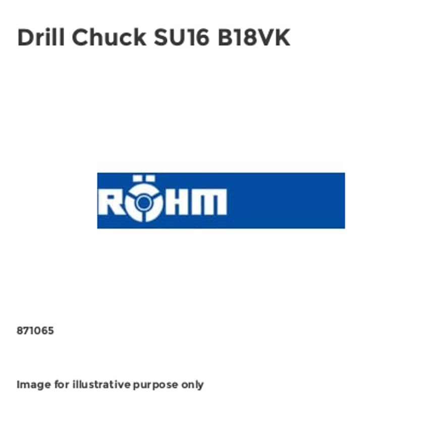 Rohm   Rohm  Drill Chuck SU16 B18VK