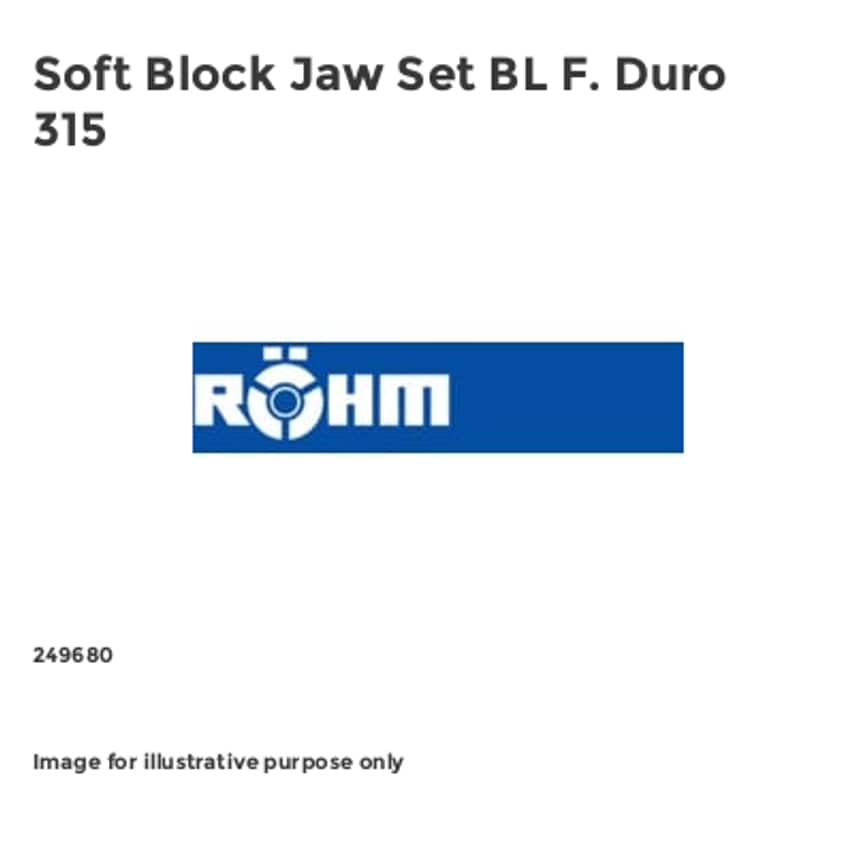 Rohm Soft Block Jaw Set BL F. Duro 315
