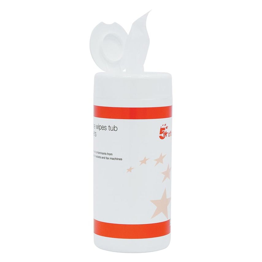 5 Star office Cleaning Wipes for Telephone Bactericidal in Tub...