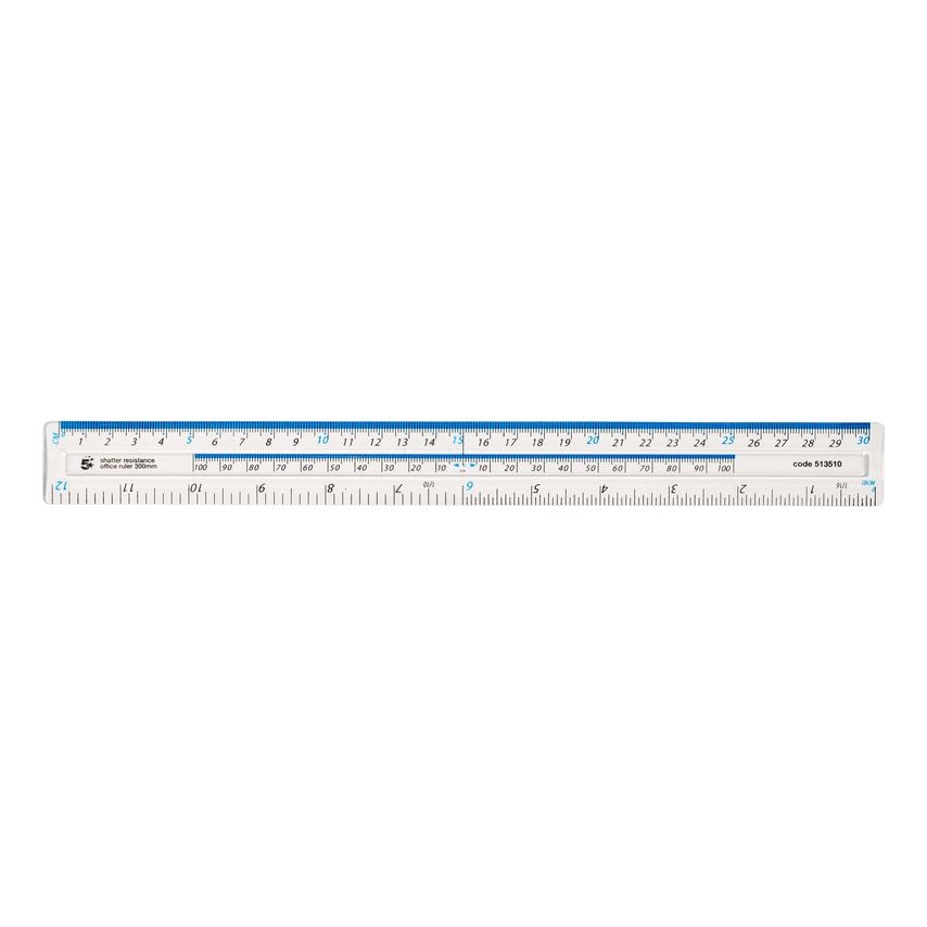 5 Star 5 Star Ruler 300mm Shatter Resistant
